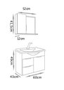 Ver imagem 5 de Conjunto para Banheiro New Crystal Suspenso 60cm - Fabribam Gabinetes