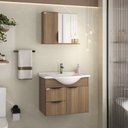 Ver imagem 1 de Conjunto para Banheiro New Crystal Suspenso 60cm - Fabribam Gabinetes