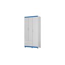 Ver imagem 3 de Guarda Roupa 3 Portas 2 Gavetas Cabideiro Prateleira Titan Branco