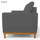 Ver imagem 5 de Sofa 3 Lugares 200 cm Crons Suede Cinza Vazzano