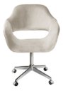 Ver imagem 1 de Cadeira Para Escritório E Home Office Zara Base Giratória - Suede Bege