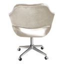 Ver imagem 3 de Cadeira Para Escritório E Home Office Zara Base Giratória - Suede Bege