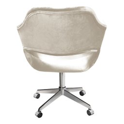 Cadeira Para Escritório E Home Office Zara Base Giratória - Suede Bege - 3