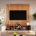 Ver imagem 3 de Rack com Painel Sevilla Efeito Ripado 3d para Tv até 70 Polegadas 183cm