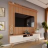 Rack com Painel Sevilla Efeito Ripado 3d para Tv até 70 Polegadas 183cm - 1