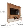 Rack com Painel Sevilla Efeito Ripado 3d para Tv até 70 Polegadas 183cm - 9