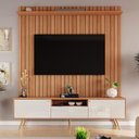 Ver imagem 2 de Rack com Painel Sevilla Efeito Ripado 3d para Tv até 70 Polegadas 183cm