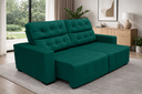 Ver imagem 1 de Sofá Retrátil e Reclinável Siena 2.00m Super Pillow - Verde