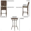 Ver imagem 2 de Mesa Bistrô e 2 Banquetas Roma Marrom Corda Náutica Estofado 6 Trama Original