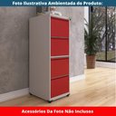 Ver imagem 6 de Armário de Arquivo de Aço Pandin 4 Gavetas Gavetas Cinza/vermelho