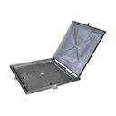 Ver imagem 5 de Tampa Tampão Chão Dupla Vedação Articulado Cadeado 50x50cm