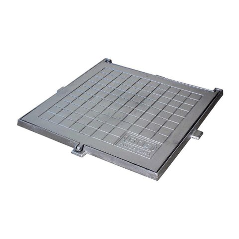 Tampa Tampão Chão Dupla Vedação Articulado Cadeado 50x50cm