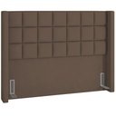 Ver imagem 1 de Cabeceira Cama Box Queen 160 Cm P05 Paris Veludo Marrom - Lyam Decor