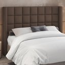 Ver imagem 5 de Cabeceira Cama Box Queen 160 Cm P05 Paris Veludo Marrom - Lyam Decor