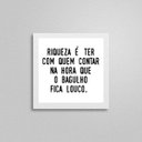 Ver imagem 2 de Quadro Quadrado A Verdadeira Riqueza 20x20cm:Madeira branca