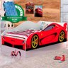 Cama Solteiro Carro Vermelho Ferrari Basoto Com Colchão Gazin - 1
