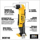 Ver imagem 5 de Furadeira Parafusadeira Vertical 3/8 20v Dcd740b Dewalt