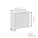 Ver imagem 4 de Armário Baixo para Escritório com 2 Portas Branco