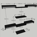 Ver imagem 6 de Kit Closet com Cabideiros e Prateleiras Preto Organização Moderna para Seu Quarto
