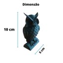 Ver imagem 3 de Coruja Decorativa - 10 Cm De Altura - Decoração sala, escritório - Toque 3D:Preto