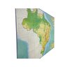 Mapa Brasil Físico Regional C/ Hipsometria e Batimetria Escolar Grande 120x90CM Atualizado - 3