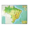 Mapa Brasil Físico Regional C/ Hipsometria e Batimetria Escolar Grande 120x90CM Atualizado - 4
