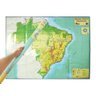 Mapa Brasil Físico Regional C/ Hipsometria e Batimetria Escolar Grande 120x90CM Atualizado - 1