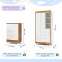 Ver imagem 3 de Quarto de Bebê com Guarda Roupa 3 Portas e Cômoda 100% MDF Encanto