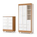 Ver imagem 2 de Quarto de Bebê com Guarda Roupa 3 Portas e Cômoda 100% MDF Encanto