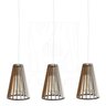 Pendente Luminária Koni Madeira Mdf Desmontada 3 Unidades:branco - 4