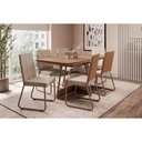 Ver imagem 1 de Mesa Sala Jantar Átria 160cm + 6 Cadeiras Nina Rose Carraro