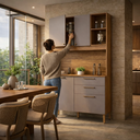 Ver imagem 4 de Armário para Cozinha 120cm Lume Compacto Robusto Pequeno para Apartamento 4 Portas com 2 Gavetas:con