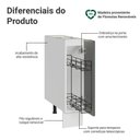 Ver imagem 2 de Balcão Porta-temperos 20 Cm 1 Porta (sem Tampo) Branco/cinza Lux Madesa Branco/cinza