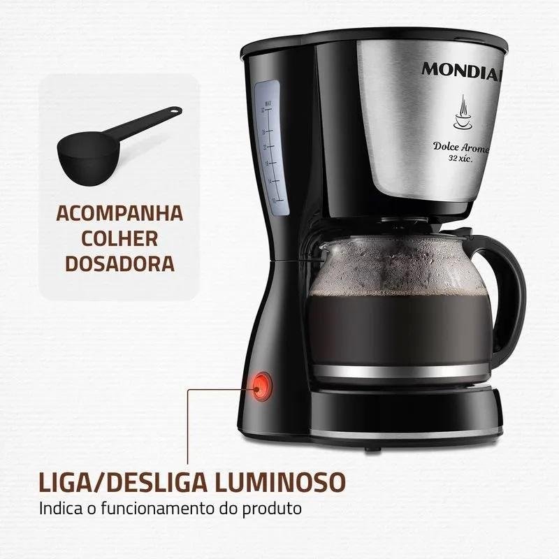 Cafeteira Dolce Arome 32 Xícaras 127v 800w Mondial - 3