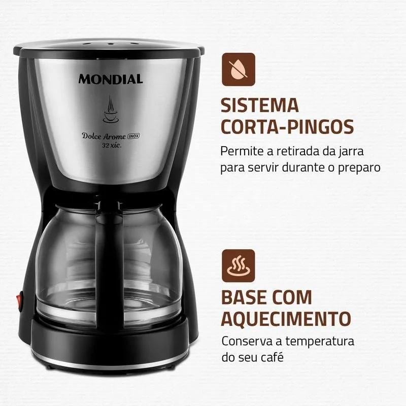 Cafeteira Dolce Arome 32 Xícaras 127v 800w Mondial - 5