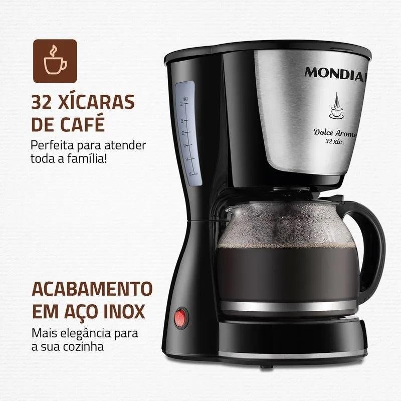 Cafeteira Dolce Arome 32 Xícaras 127v 800w Mondial - 6