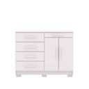 Ver imagem 4 de Cômoda Sapateira Casal Sirius 05 Gavetas 02 Portas Branco Vila Rica