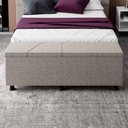 Ver imagem 3 de Baú Sapateira Estofada Casal 140 Cm Júpiter Linho Skybox Marrom