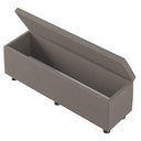 Ver imagem 2 de Baú Sapateira Estofada Casal 140 Cm Júpiter Linho Skybox Marrom