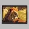 Quadro Animal Leão Macho Arts Memphis 60x40cm Papel Fotográfico Sem Moldura - 1