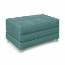 Ver imagem 1 de Puff Dobravel Cama Solteiro 90 com Rodinhas: Suede Verde Petróleo