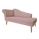 Ver imagem 3 de Recamier Divã Pés Palito para Sala Cecilia 1.60cm Veludo Rosa Nude - Incasa Decor