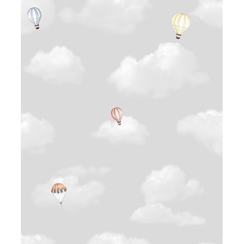 PAPEL DE PAREDE KANTAI HELLO KIDS - BALÃO CINZA