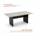 Ver imagem 4 de Mesa de Escritório para Reunião 6 Lugares 180x90cm Studio Legno Crema/Preto