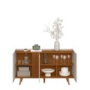 Ver imagem 4 de Conjunto Sala de Jantar Capri - Buffet 3 Portas + Cristaleira 2 Portas de Vidro - Colibri Móveis