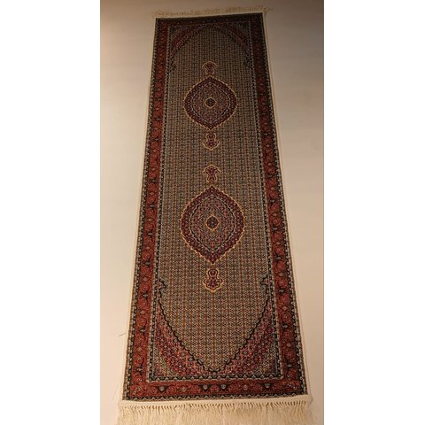 Tapete Passadeira Oriental Mahi Bege 350x80 cm Tipo Persa