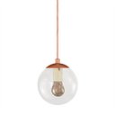 Ver imagem 2 de Pendente Bronze C/ Globo de Vidro Cristal de 14cm + Led 2w