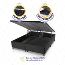 Ver imagem 6 de Conjunto Box Baú Preto Durban Cinza Espuma D28 King 193x203x64 - King House