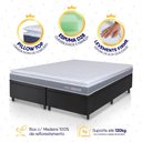 Ver imagem 4 de Conjunto Box Baú Preto Durban Cinza Espuma D28 King 193x203x64 - King House