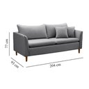 Ver imagem 3 de Sofá Living Kassia 2 Lugares 2,04m Azul Lansofbr